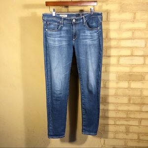 AG Adriano Goldschmied Stevie Slim Straight Ankle Blue Jeans